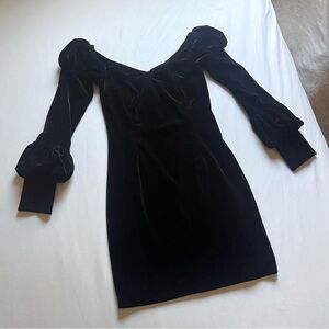 Elegant Black Velvet Dress